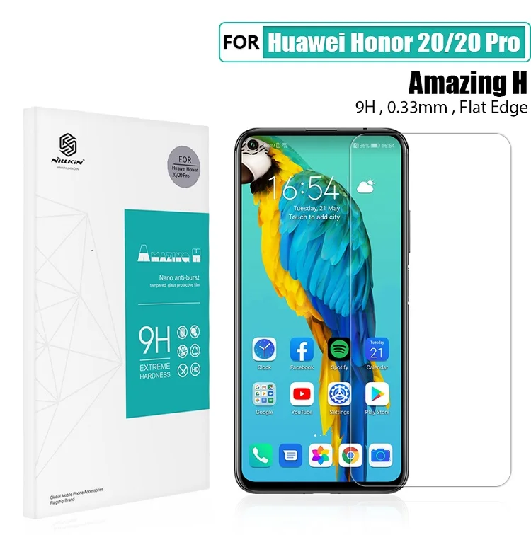 Для huawei honor 20 Стекло Экран протектор NILLKIN Amazing H/H+ PRO с уровнем твердости 9H из закаленного Стекло Защитная пленка для huawei honor 20 pro 6,26