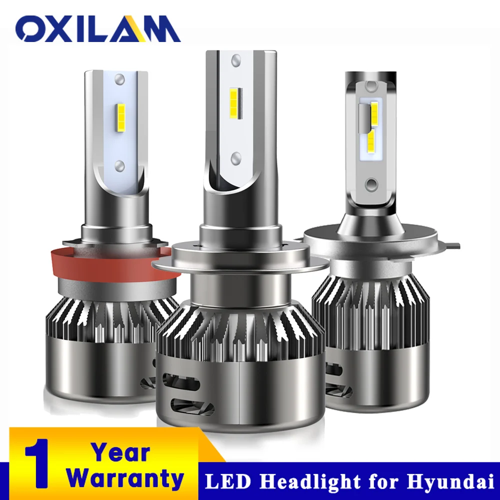 

OXILAM 9005 HB3 H11 H7 H4 LED Headlight Bulb for Hyundai Solaris Accent Getz Sonata i40 i30 Santa Fe Veloster Elentra Car Light