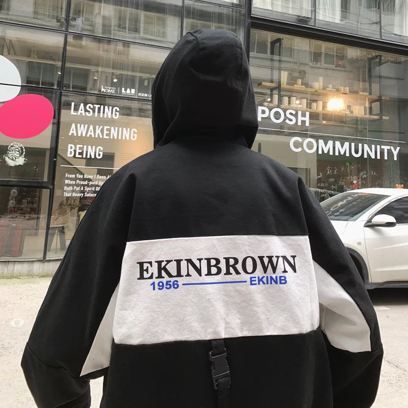 Oversized Hooded Jacket Men Streetwear Splice Hip Hop Jacket Korean Fashion Casual Loose Harajuku Summer Men Jackets 5XL 5J60