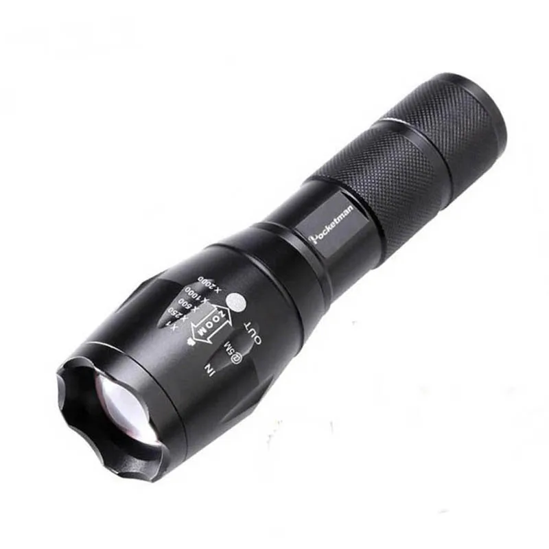 

T6 LED Flashlight 5 Modes Zoomable Torch Light 1200 Lumens Use 18650 Battery Portable Waterproof Flashlights for Outdoor Bicycle