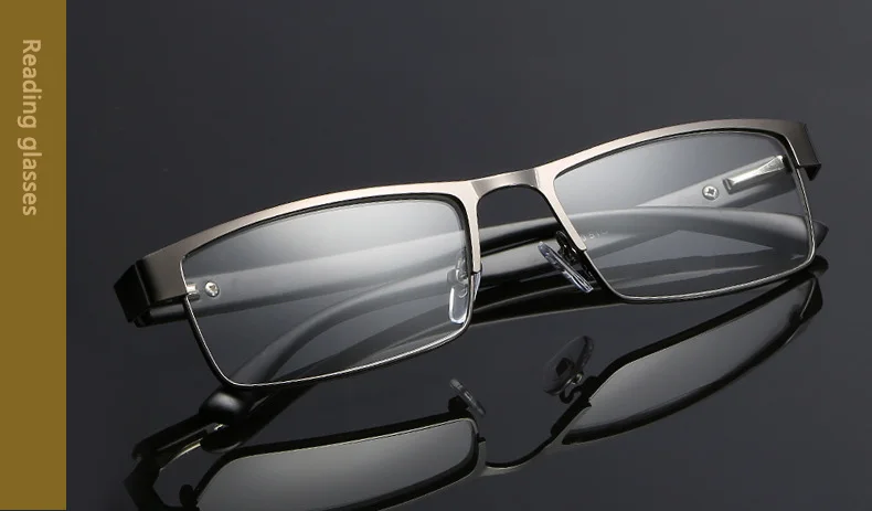 ZXTREE металлический каркас для чтения зеркало покрытая цельной полиуретановой кожей очки 1,0 1,5 2,0 2,5 3,0 3,5 4,0 качество HD увеличительное для чтения очки Z462