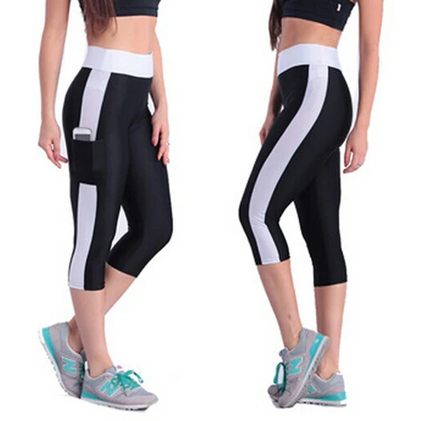 5 Colors.Women's Side Pocket Leggings.Joggers Fitness Leggins.Mid Calf