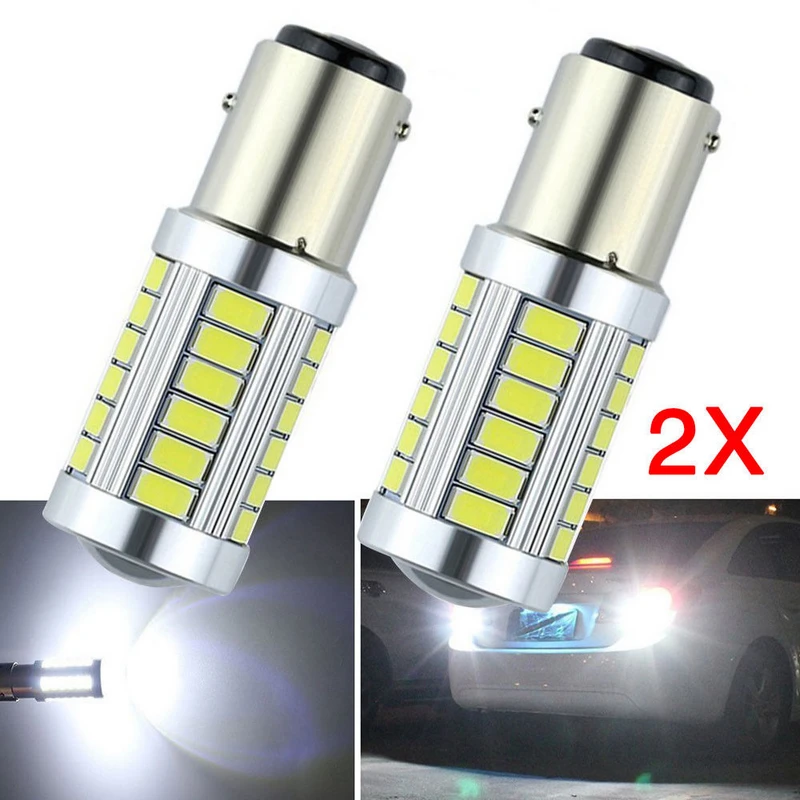 

2pcs 1157 5630 33LED Auto Car Daytime Running Brake Stop Reverse Backup Turn Signal Light Bulb White Super Bright