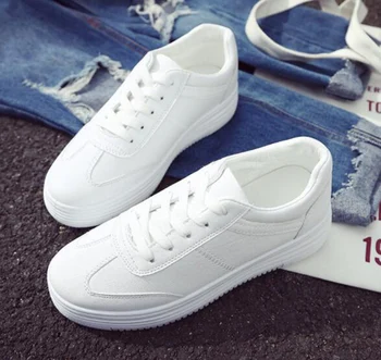 

Spring New Thick-soled White Shoe Women's Leather Belt Casual Fashion Shoes Women's Hard-wearing Increased Single Shoes