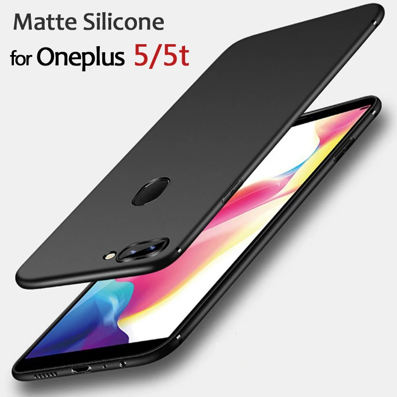 

Oneplus 5T Case Matte Simple Silicone Full Cover Shockproof Case For Oneplus 5 5T Soft TPU Gel Case for One Plus 5T 5 Cases
