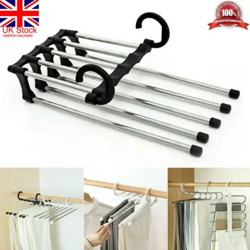 

5 in 1 Multi-function Pants Trousers Holder Hanger Scarf Tie Towel Storage Rack