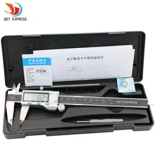 Qstexpress Новый Металл 6 Inch 0-150 мм точность 0.01 мм Из Нержавеющей Стали Электронной Цифровой Штангенциркуль измерительная шкала измерения