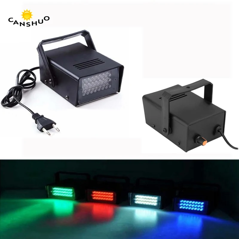 

Mini 3W 24Leds Strobe Lights LED Stage Light Disco Party Club Stroboscope Home Entertainment Stage Lighting Effects EU/US Plug