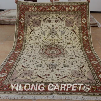 

Yilong 6'x9' Oriental hand made wool carpet exquisite persian wool rugs (1418)