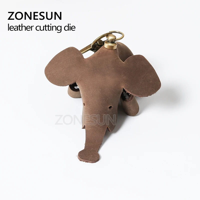  ZONESUN DIY Japan Steel Blade Rule Steel Die Cutting Mould Knife Tool Elephant Key Ring Leather Pun