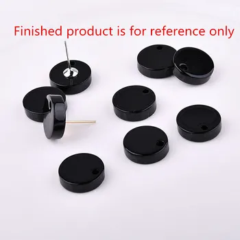 

New arrived 50pcs/lot 14mm black printing geometry rounds shape acrylic beads diy jewelry earrings/garment pendant accessory