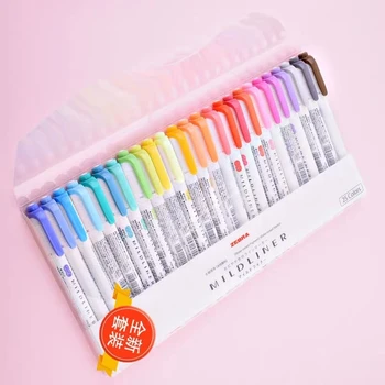 

3pcs Or 5pcs/set Japan Zebra Mild Liner Double Headed Fluorescent Pen Creative Highlighters Marker Pen School Supplies Kawaii
