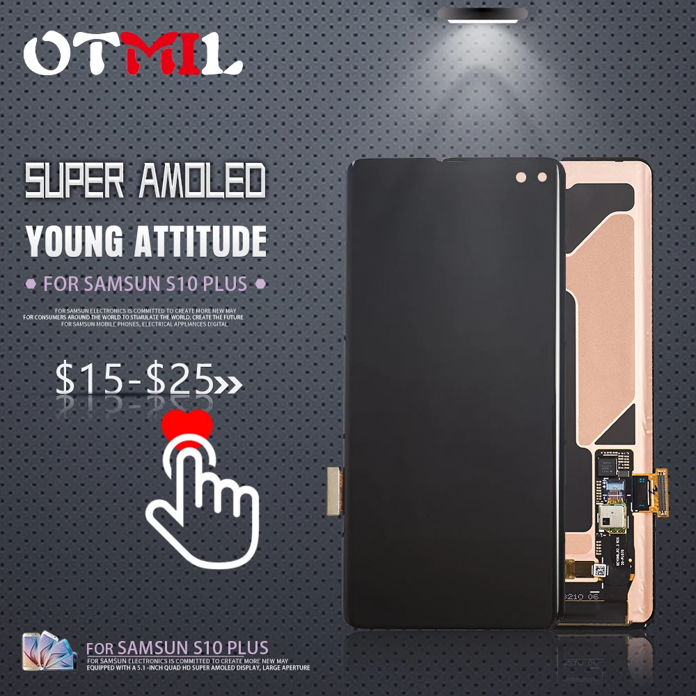 

AMOLED For SAMSUNG GALAXY S10 LCD Touch Screen Assembly Digitizer For Samsung S10 Plus LCD S10E LCD#1