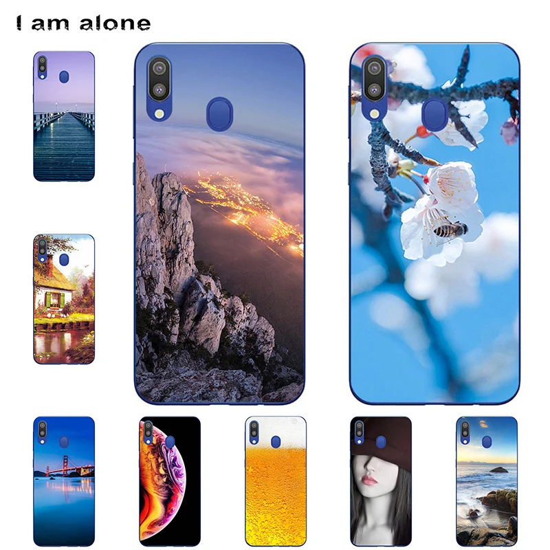 Чехол для телефона Samsung Galaxy M10/M20 2019 мягкий TPU мобильный модный цвет черный M10 M20