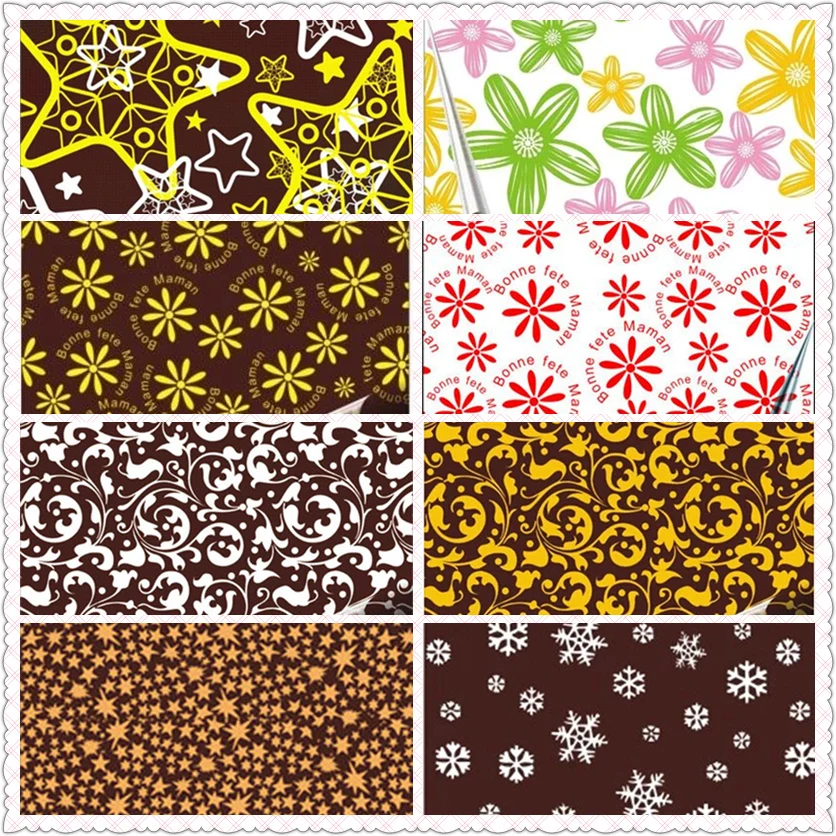 

20 sheets Chocolate transfer paper / baking mold sheet / cake decoration