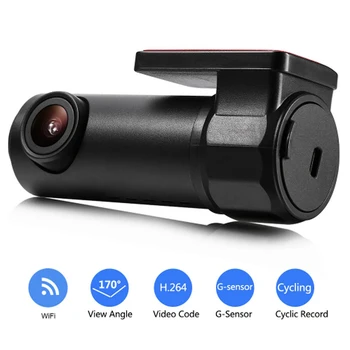 

Wifi HD Car DVR Dash Cam 170 Degree Wide Angle Mini Night Vision Driving Recorder 30fps Car DVR Camera