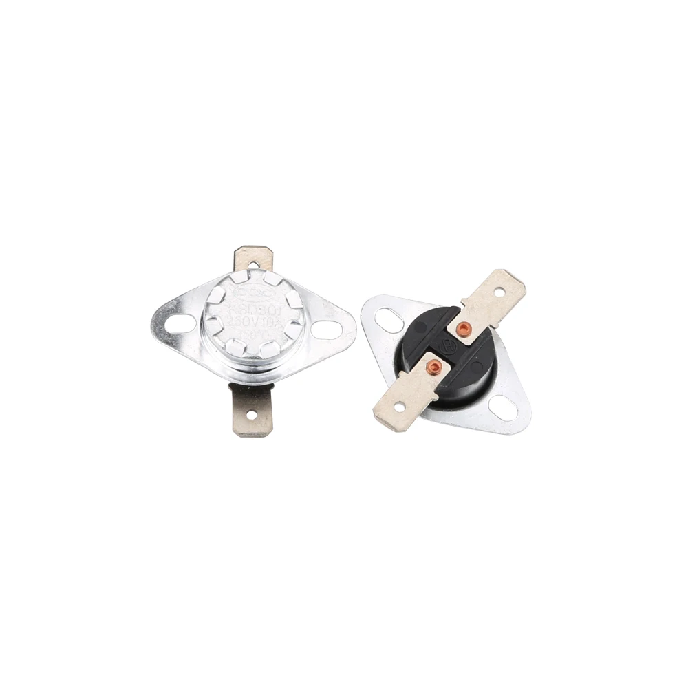 

KSD301 Kicking Thermostat Normally Closed flat-foot Temperature Switch Thermal Protection 250V 10A 140-180 Degrees Celsius
