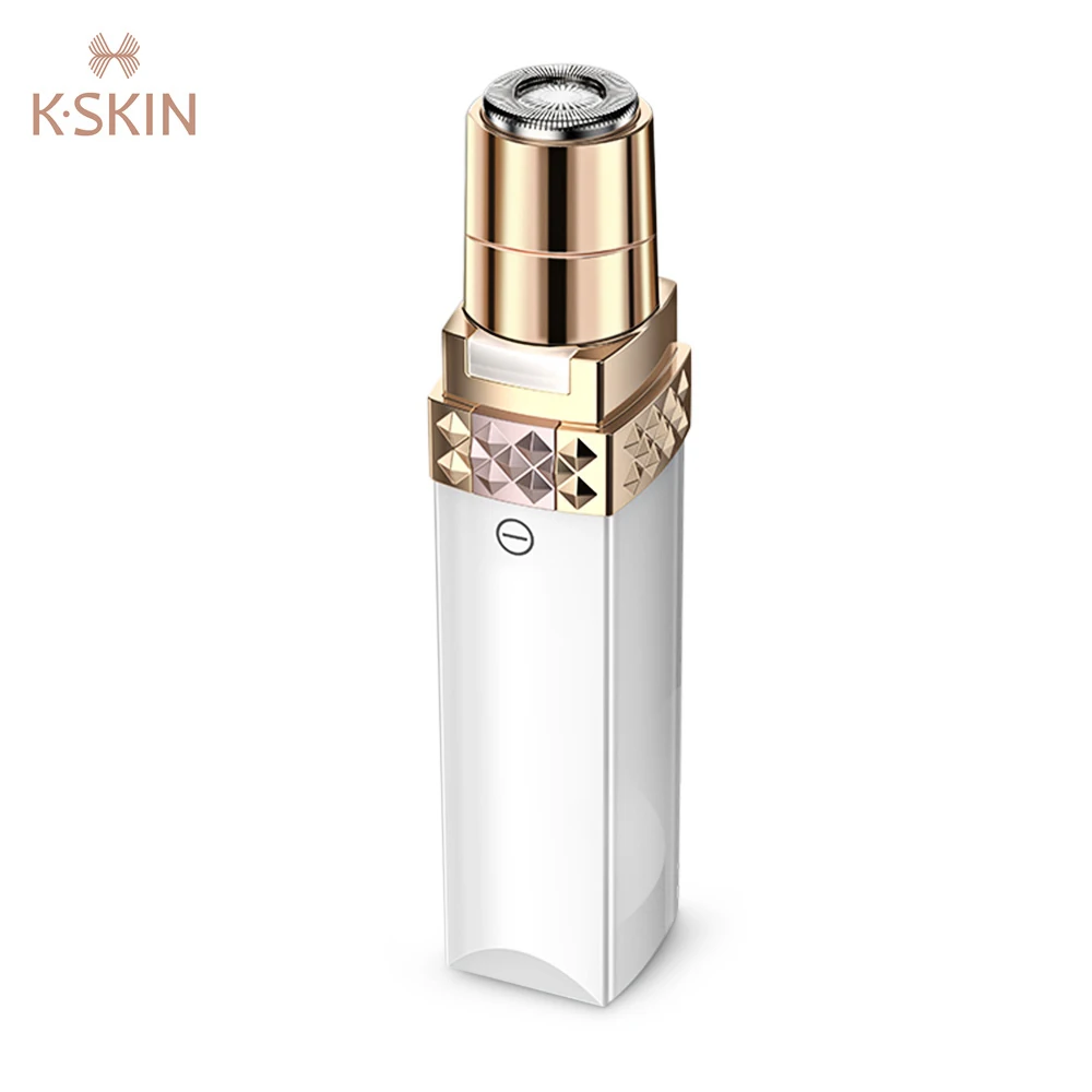 K-SKIN KD505 безболезненный мини электрический эпилятор с триммером безопасная губная помада портативная бритва для бритья для женщин бикини - Цвет: White