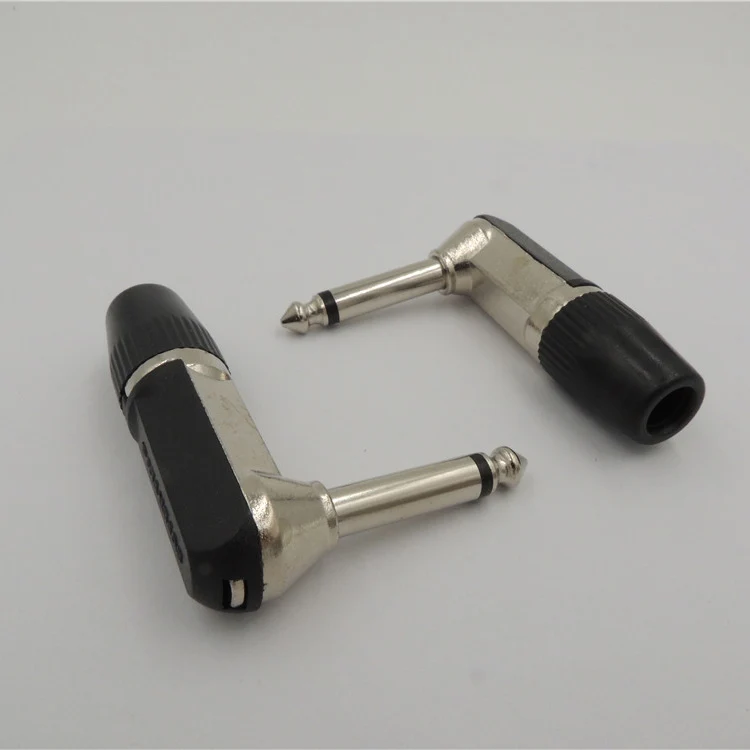 

6.35mm 1/4 inch Right Angle Mono Jack Solder Terminal for Audio Cables