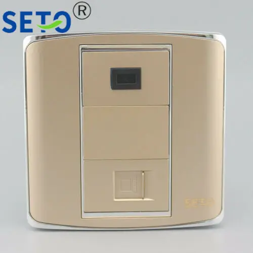 

86 Type One RJ45 Cat6 Network Lan+One Optical SC Panel Socket Keystone Faceplate