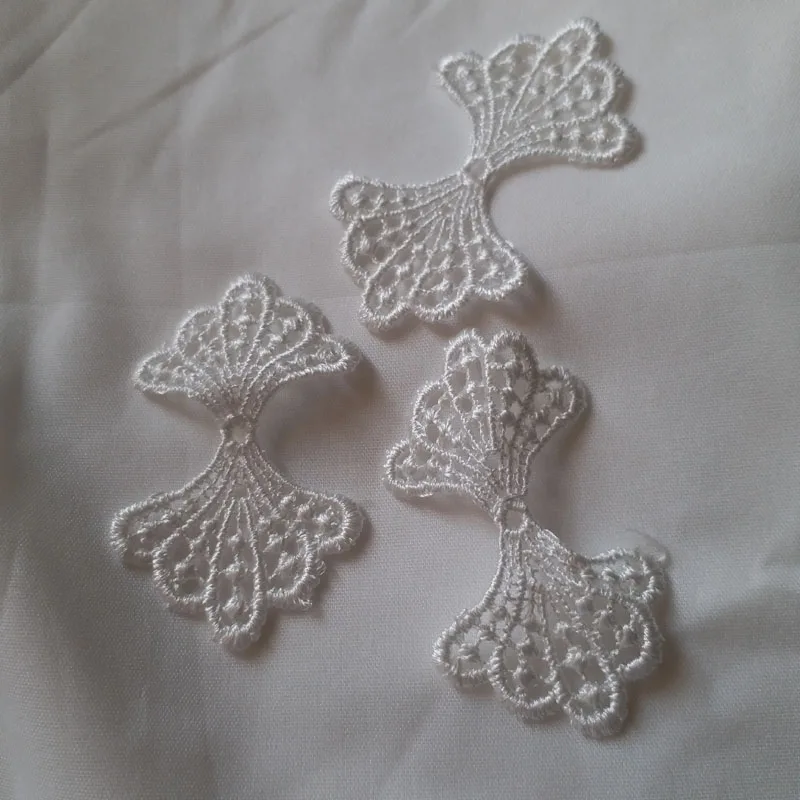 3pc/lot Water-soluble embroidery lace bowknot patches for clothing cute white appliques parche DIY handmade clothes accessories 3pc/lot Water-soluble embroidery lace bowknot patches for clothing cute white appliques parche DIY handmade clothes accessories