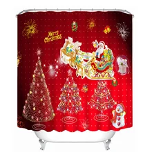 3d Christmas Tree and Santa Claus Gift Pattern Shower Curtains Bathroom Curtain Thicken Waterproof Thickened Bath Curtain цена 3d Christmas Tree and Santa Claus Gift Pattern Shower Curtains Bathroom Curtain Thicken Waterproof Thickened Bath Curtain цены онлайн