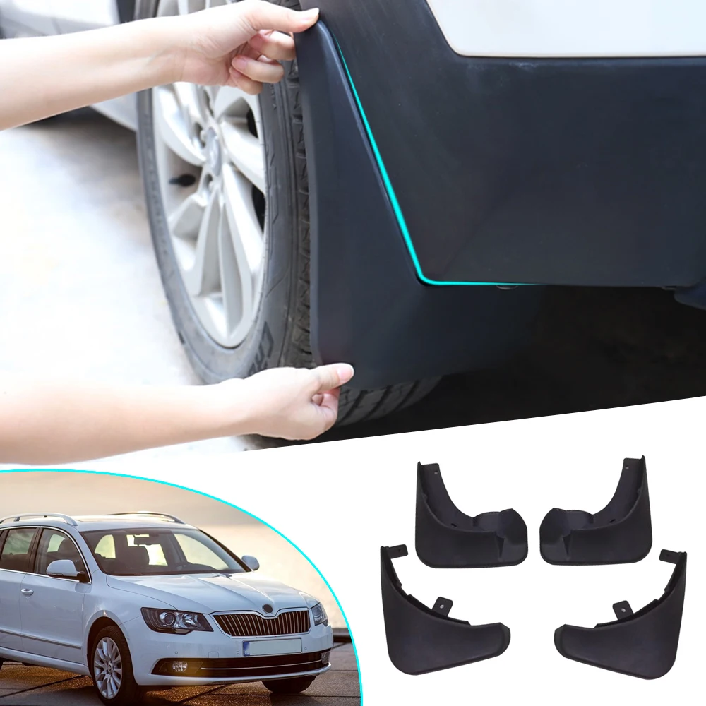 

1set Car Mudflaps Front Rear Fender Flares Mud Splash Guards For Skoda Fabia 2011 Mud Flaps Mudguards