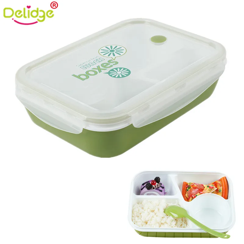 Delidge 1 Pc Cutlery Box With Compartments Plastic Microwave Box For