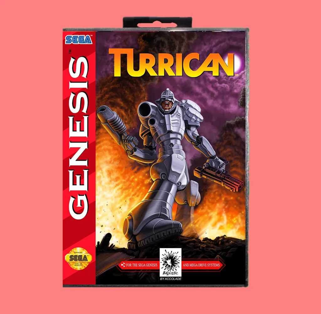 Turrican 16 бит MD игровая карта с розничной коробкой для sega Genesis& Mega Drive