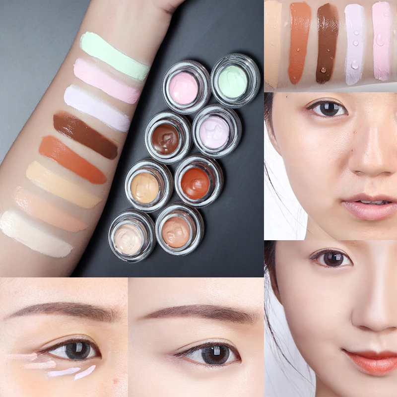 

Eyes Makeup Primer Concealer Cream Contour Long Lasting Natural Eyes Face Skin Brighten 8 Colors Cosmetic Make Up Base