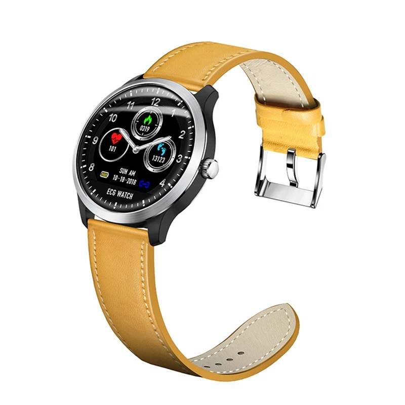 Умные часы N58 с Bluetooth 1 22 дюйма HD IPS круглый экран ЭКГ ППГ фитнес трекер
