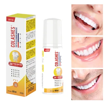 

Tooth Stains Removal Bad Breath tooth stains ad breath oral fresh Removal Fresh Mouth Care Foam Toothpaste Teeth whitening 60Ml