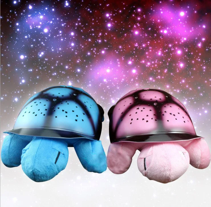 Cute Turtle Night Light Star Sky Projection Lamp Musical LED Baby Kids Sleep 