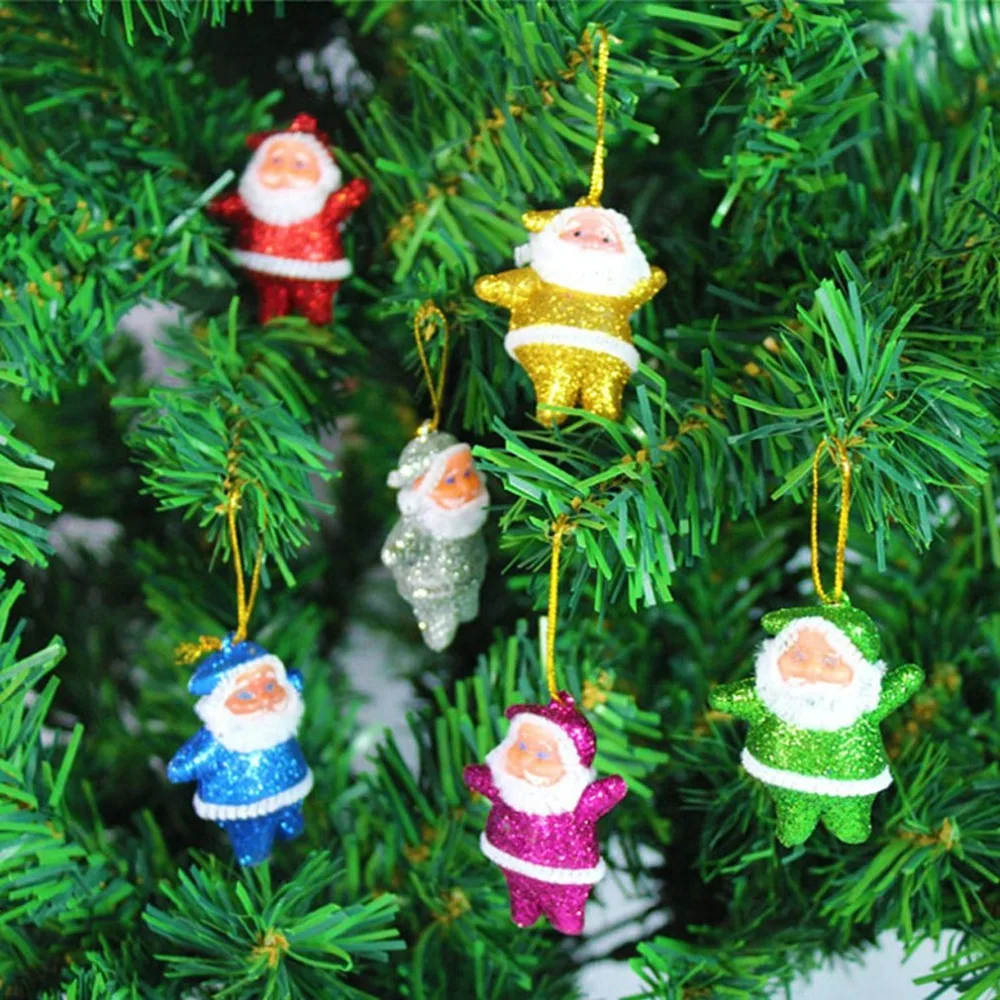 

Christmas Tree Ornaments Santa Claus Pendant 6 Pieces Christmas Decoration Small Pendant