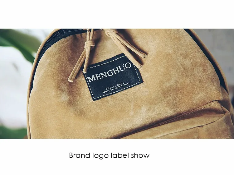 2016 New Women Backpack Preppy Style Suede Backpacks Teenage Girls School Bags Vintage Rivet Travel Backpack Burgundy Gray Black (62)