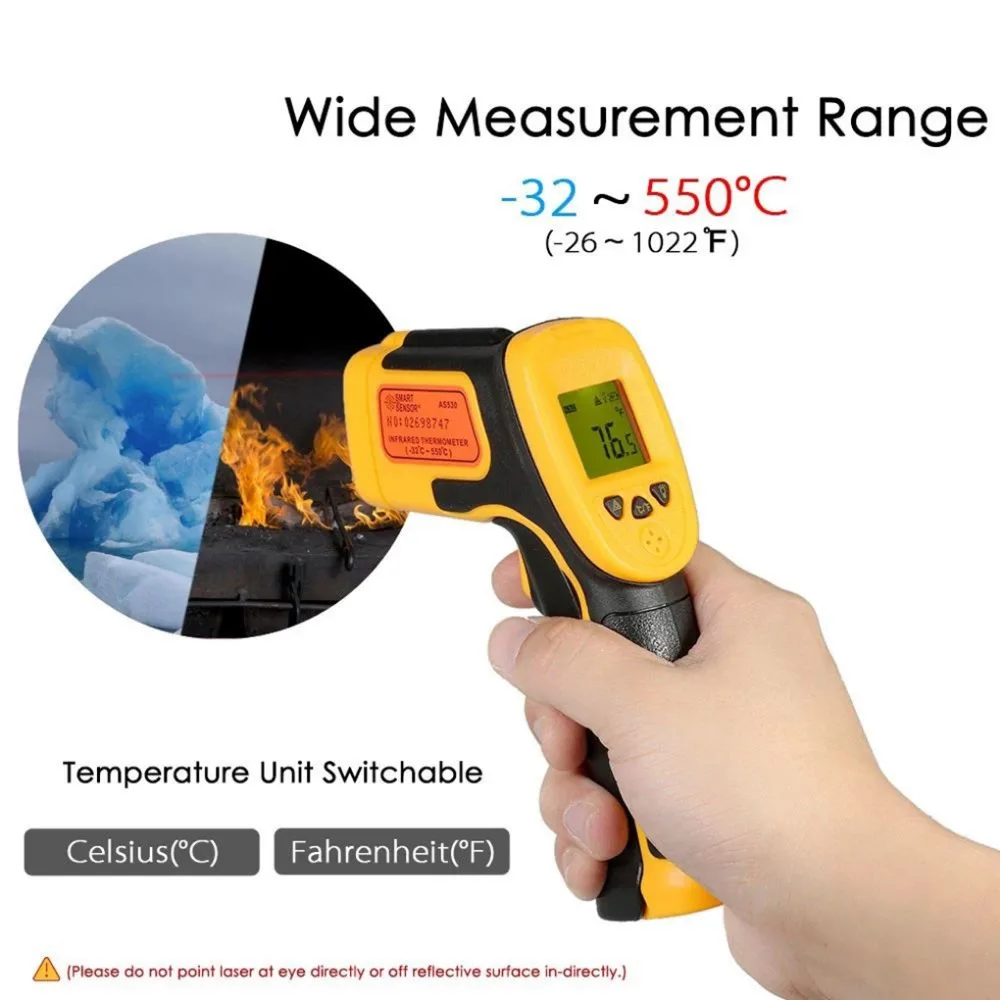 Industrial Infrared Thermometer Digital 32550 Degree Non Contact