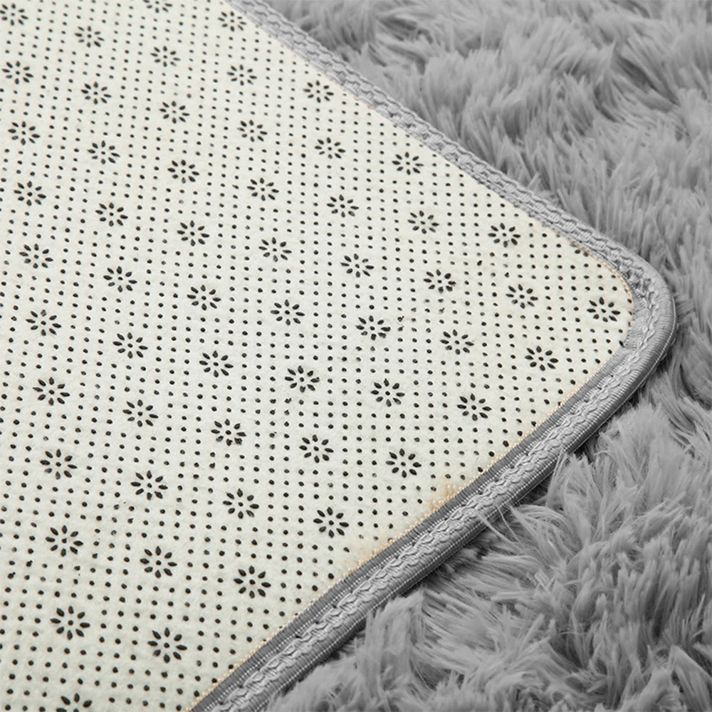 Urijk 1 шт. серый цвет Противоскользящий мохнатый мягкий ковер современный ковер коврик для гостиной/спальни прикроватные коврики