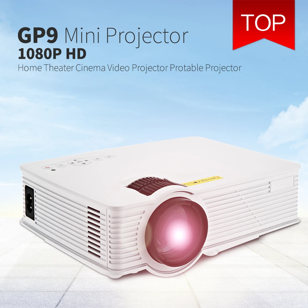 

GP9 GP-9 Mini Home Theater 2000 Lumens 1920x1080 Pixels Multimedia HD LCD Projector Home Cinema HDMI/USB/SD/AV VS GP12 GP-12