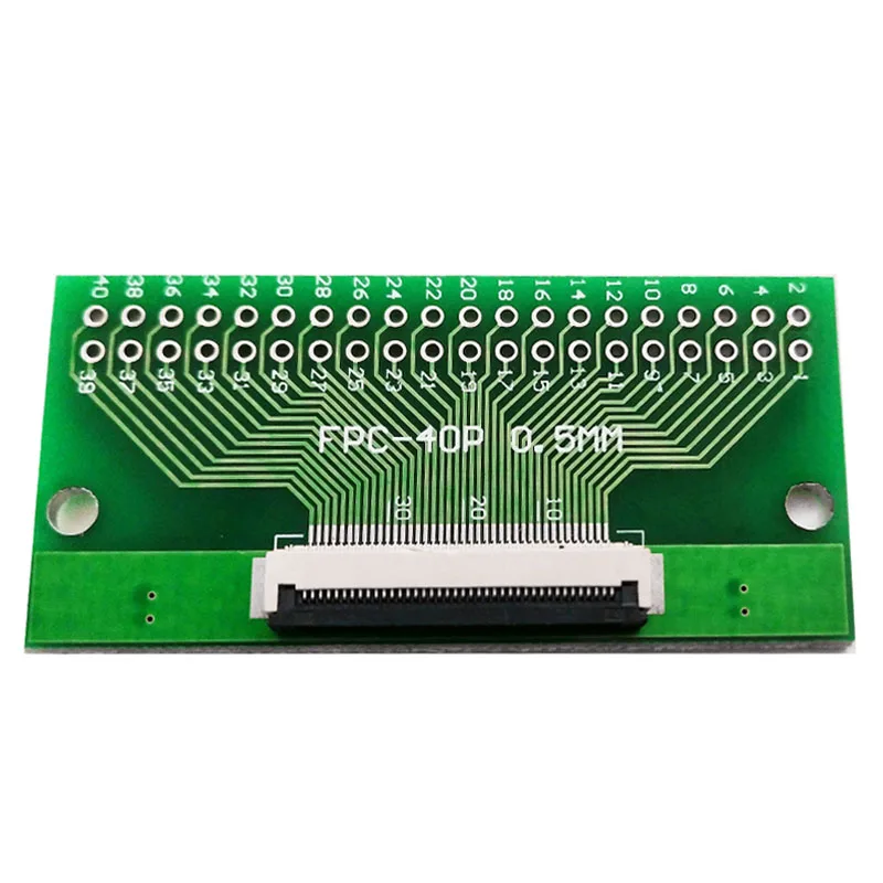 1Pcs 0.5mm FPC FFC Cable Connector 6 8 10 12 14 20 30 40 50PIN SMT Adapter to 2.54 mm 1.00 inch pitch through hole DIP PCB