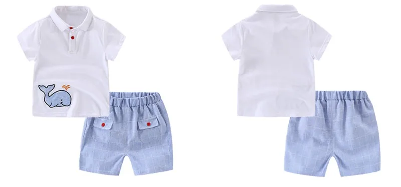 COOTELILI 90-130cm Cute Animal Kids Boys T-Shirts + Shorts Toddler Boys Summer Clothing Sets Korean Kids Fashion Baby Tops  (8)
