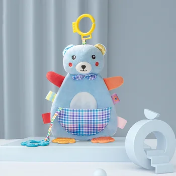 

44*20cm Animal Appease Towel Cotton Cartoon Baby Appease Towel Rattle Bed Hanging Baby Soft Teether Molars Doll