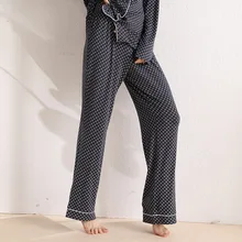 Женские пижамные штаны из модала, свободные длинные домашние штаны