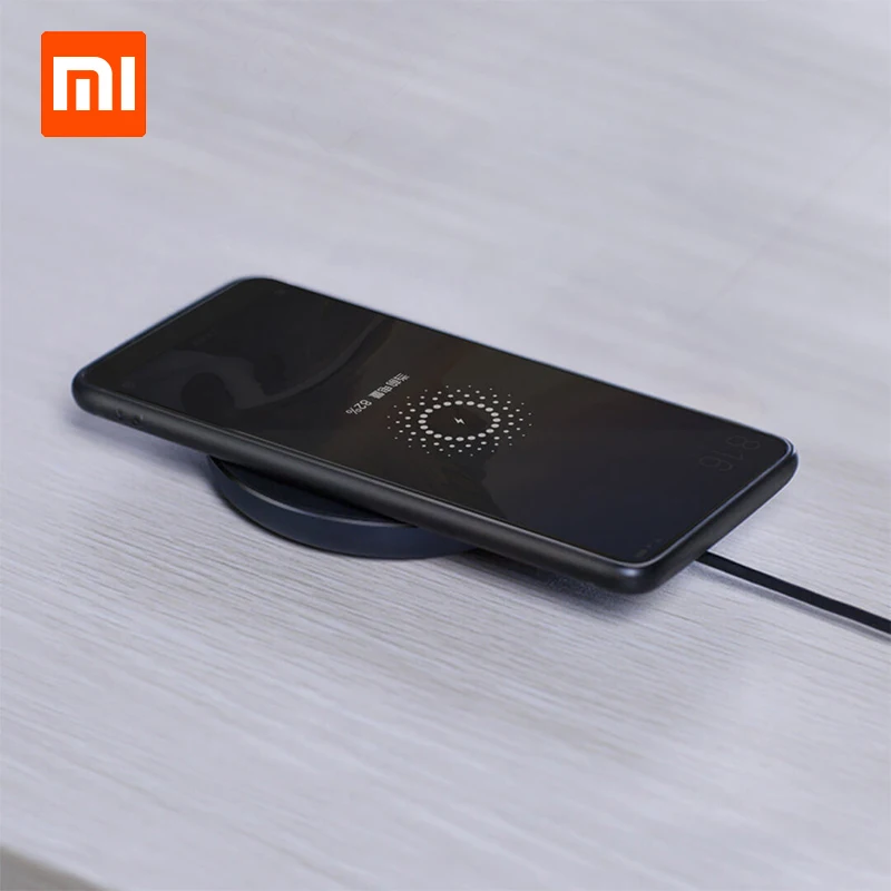 Оригинальное Беспроводное зарядное устройство Xiaomi 10W max Qi для iPhone X/8 видимый