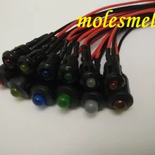 5 шт, толщина 3 мм/5mm 24 V DC предварительно смонтированный Рассеянный светодиод+ Пластик корпус под светодиод свет цвет красный, желтый/синий/зеленый/белый orange теплый белый матовый