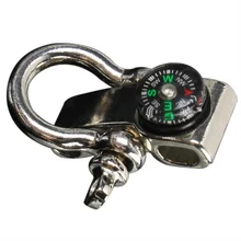 Горячая Регулируемая Paracord Выживания Браслет Сплав пряжка-компас