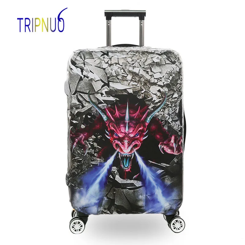 

TRIPNUO Dragon Thickest Elastic Luggage Cover Zipper Suit For 18-32 inch Trunk Case Travel Suitcase Protective Covers Bags