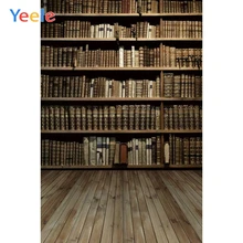 Yeele Vinyl Wood Floor Old Bookshelf Book Children Birthday Party Photograph Backdrop Wedding Photocall Background Photo Studio