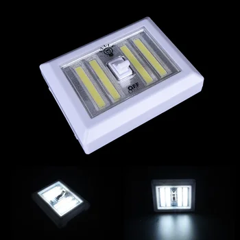 

COB LED Cordless Light Switch Wall Night Lights Battery Operated Kitchen Cabinet Garage Closet Camp Emergency Lamp