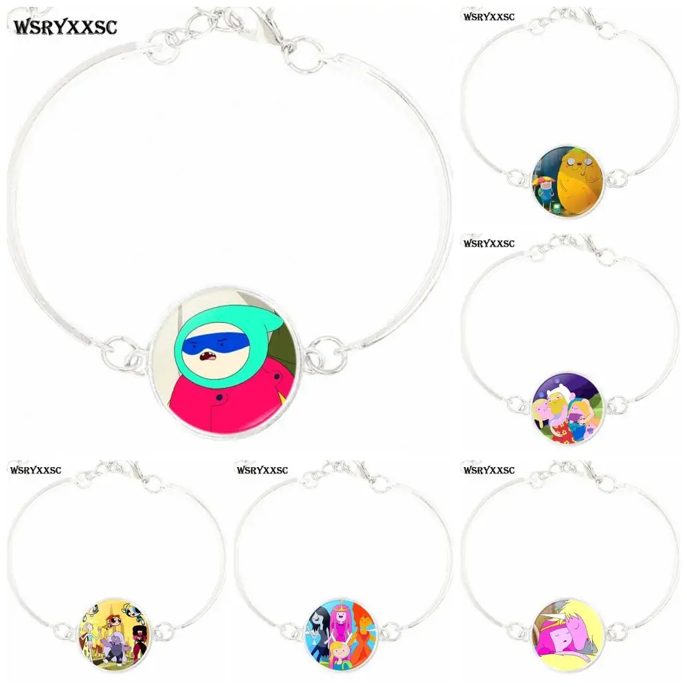 

Ladies Of Adventure Time Logo Glass Cabochon Bracelet Bangle Jewelry Customizable For Women Fashion Jewelry