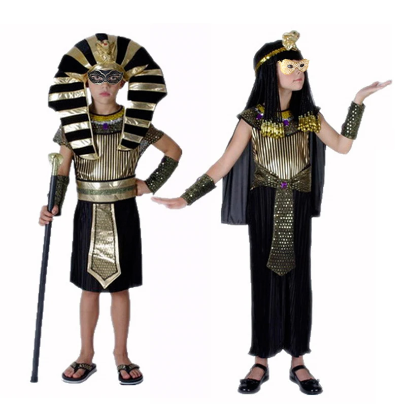 

Halloween Costume for Boy Girl Egyptian Pharaoh Costume Egyptian Princess Costume for Children Kids Cosplay Clothing